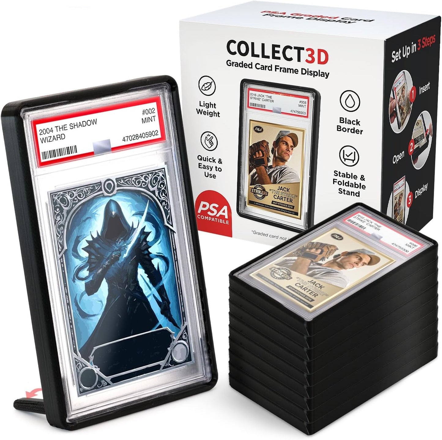 Graded Card Frame Display (Fits PSA)