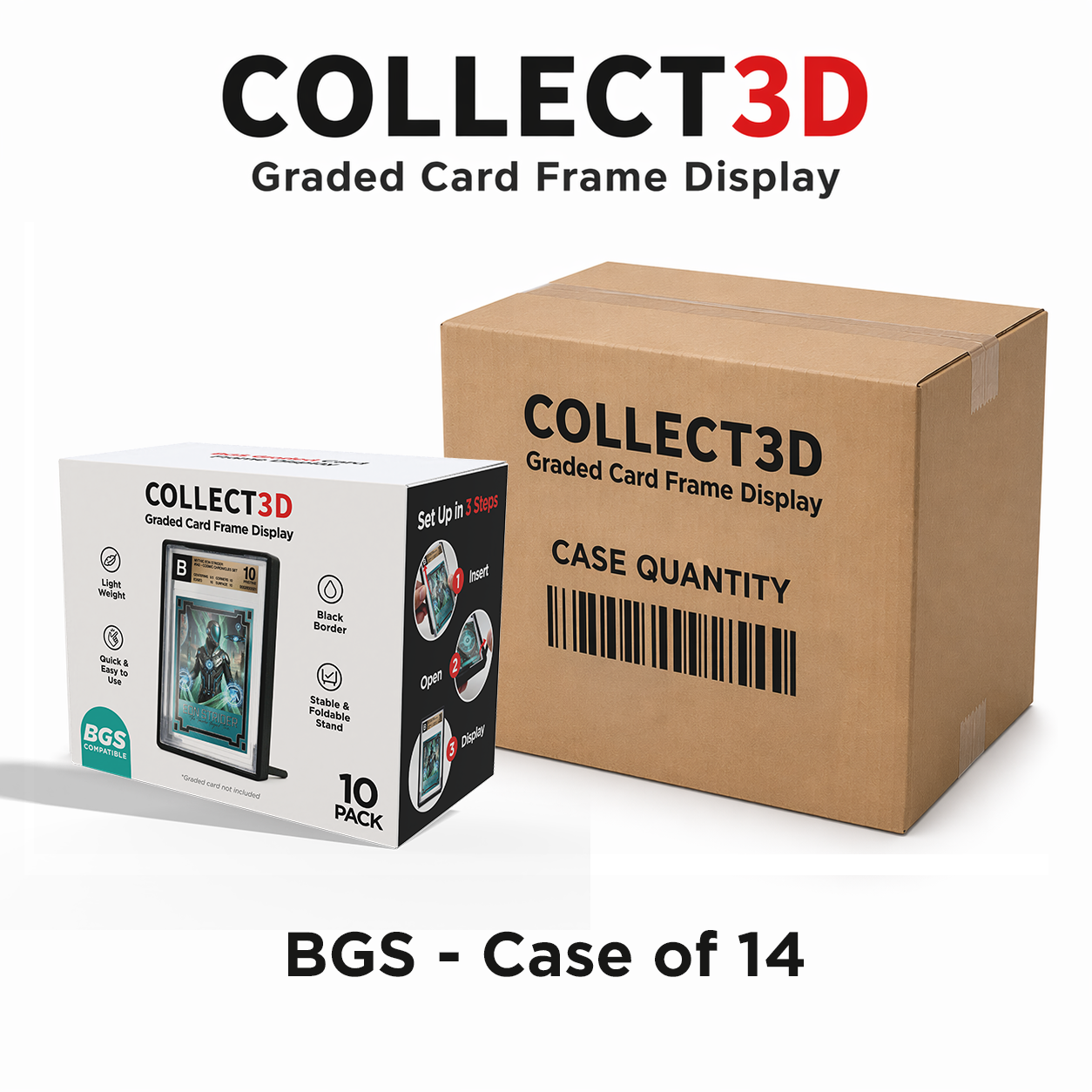 BGS - 10 Pack Black Display Frame - Wholesale Case (14x)