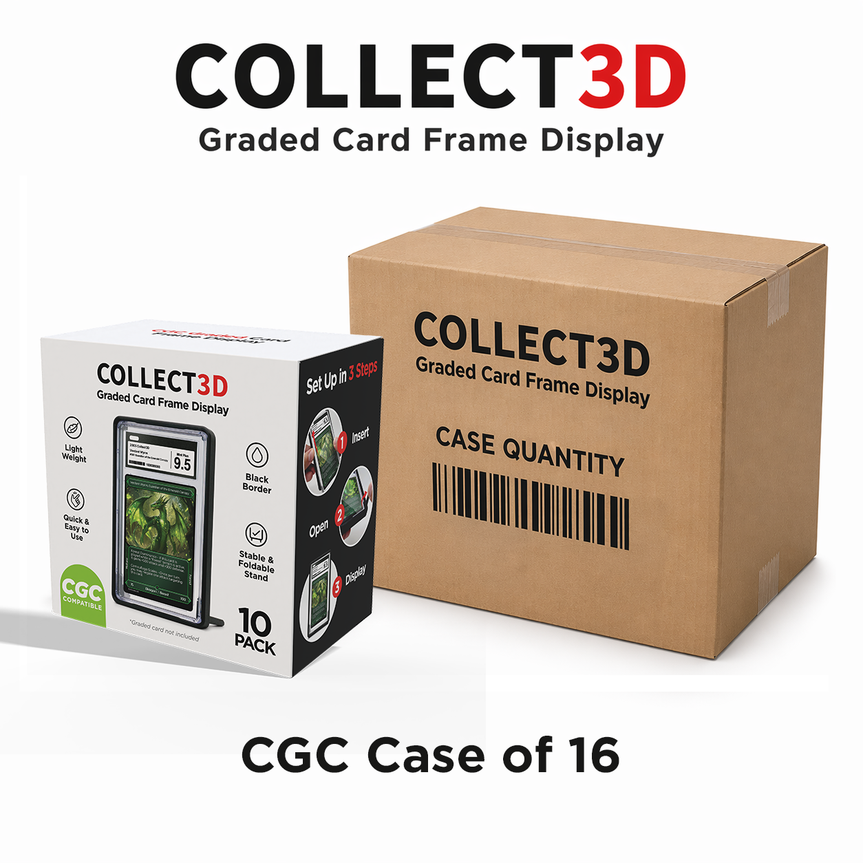 CGC - 10 Pack Black Display Frame - Wholesale Case (16x)