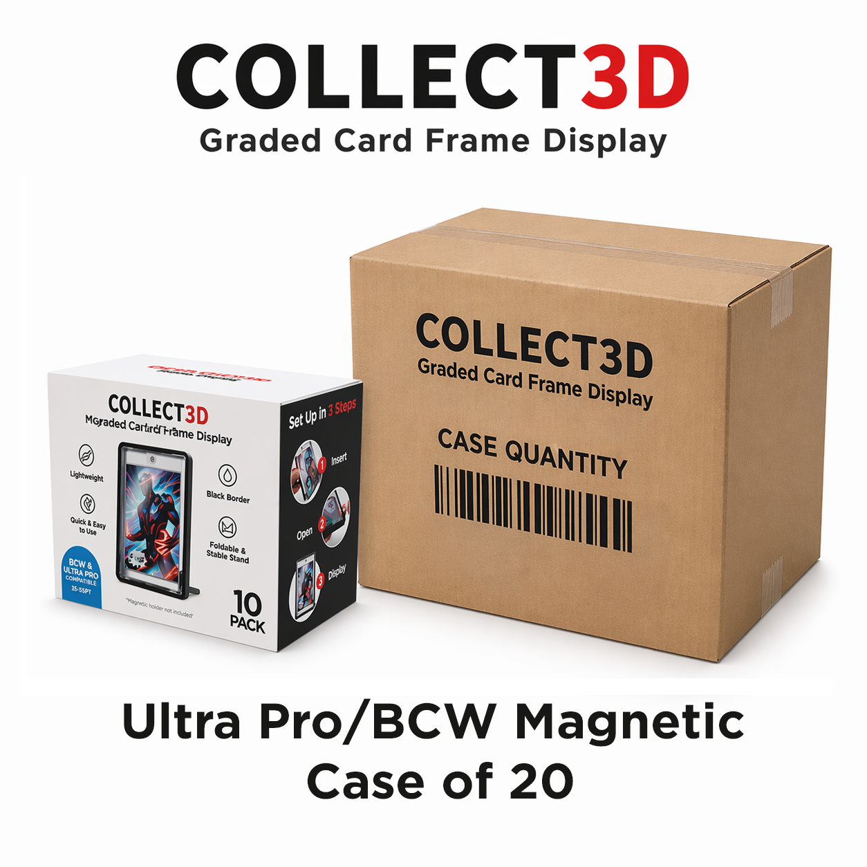 Magnetic One Touch 35pt - 10 Pack Black Display Frame - Wholesale Case (20x)